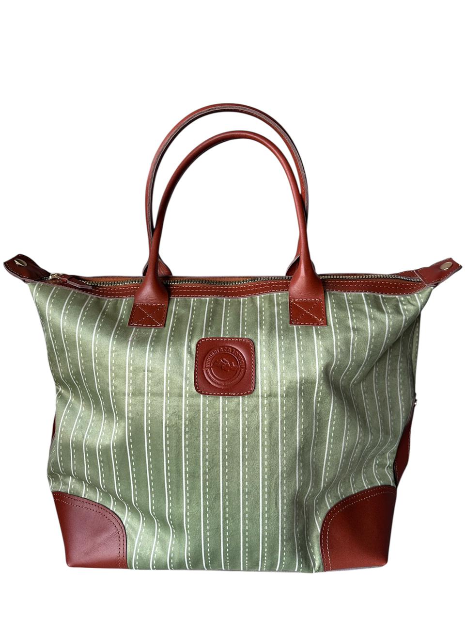 Travel Bag medium Rayas green