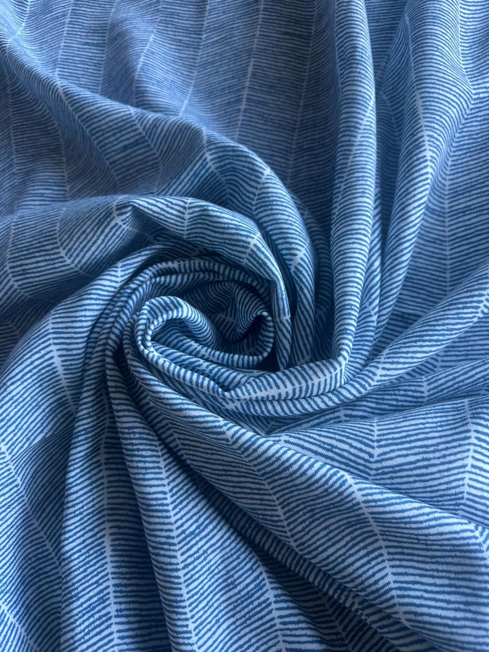 Fabric Zig Zag Blue  -FCCMA1-ZZ-3039-B