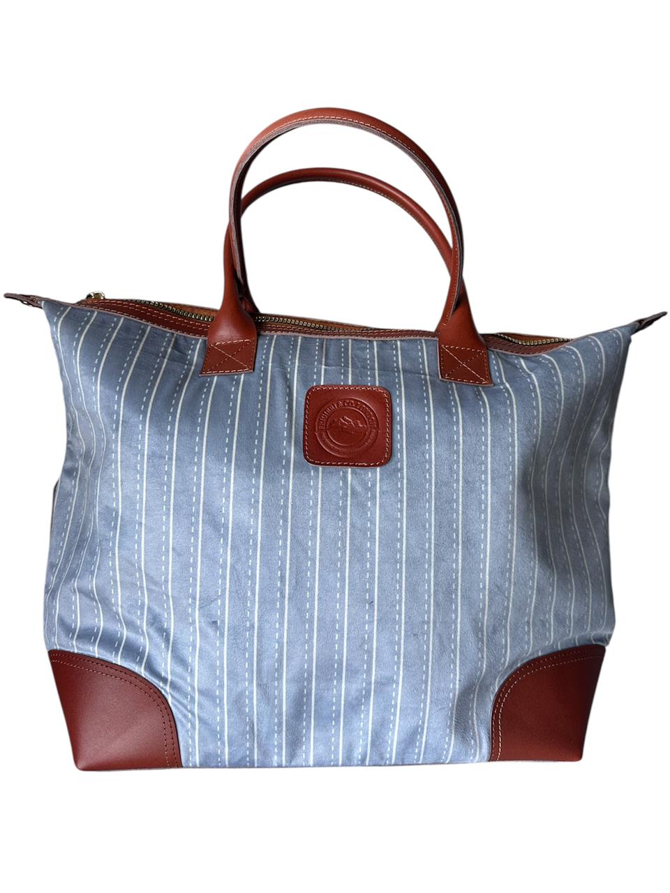 Travel Bag medium Rayas light blue