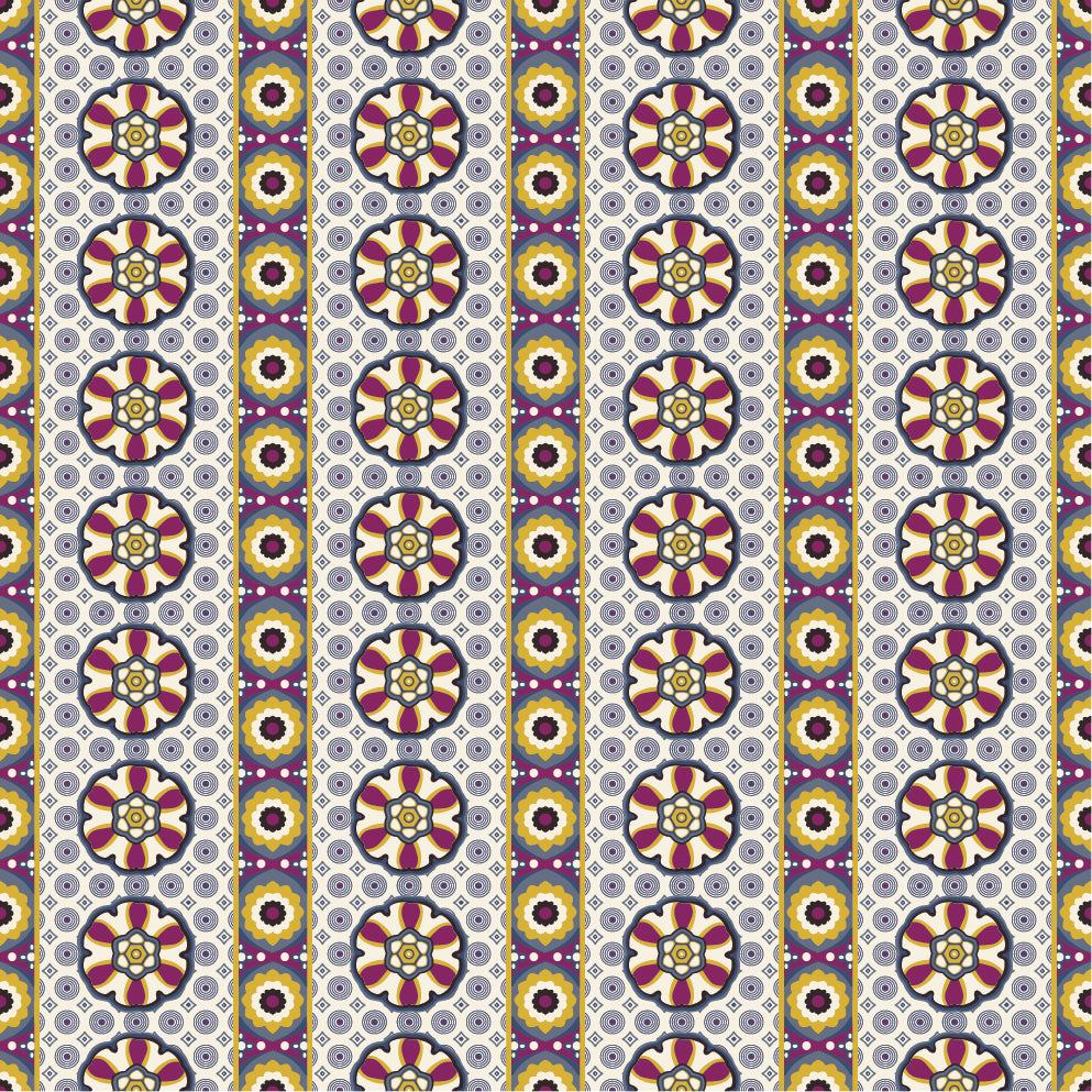 Curtains Flores Blue