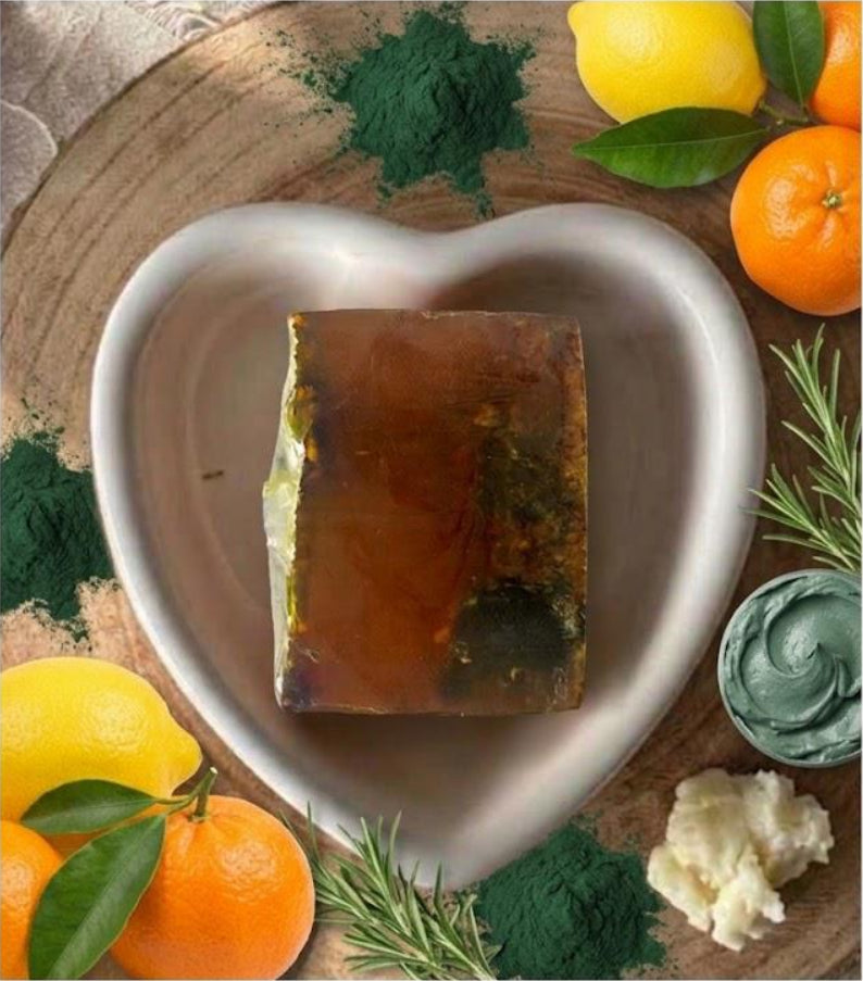 LEMON, MANDARIN, ROSEMARY & SPIRULINA SOAP